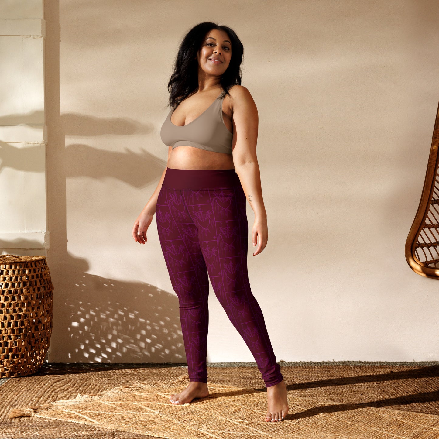Three of Swords Tarot Card Yoga Leggings