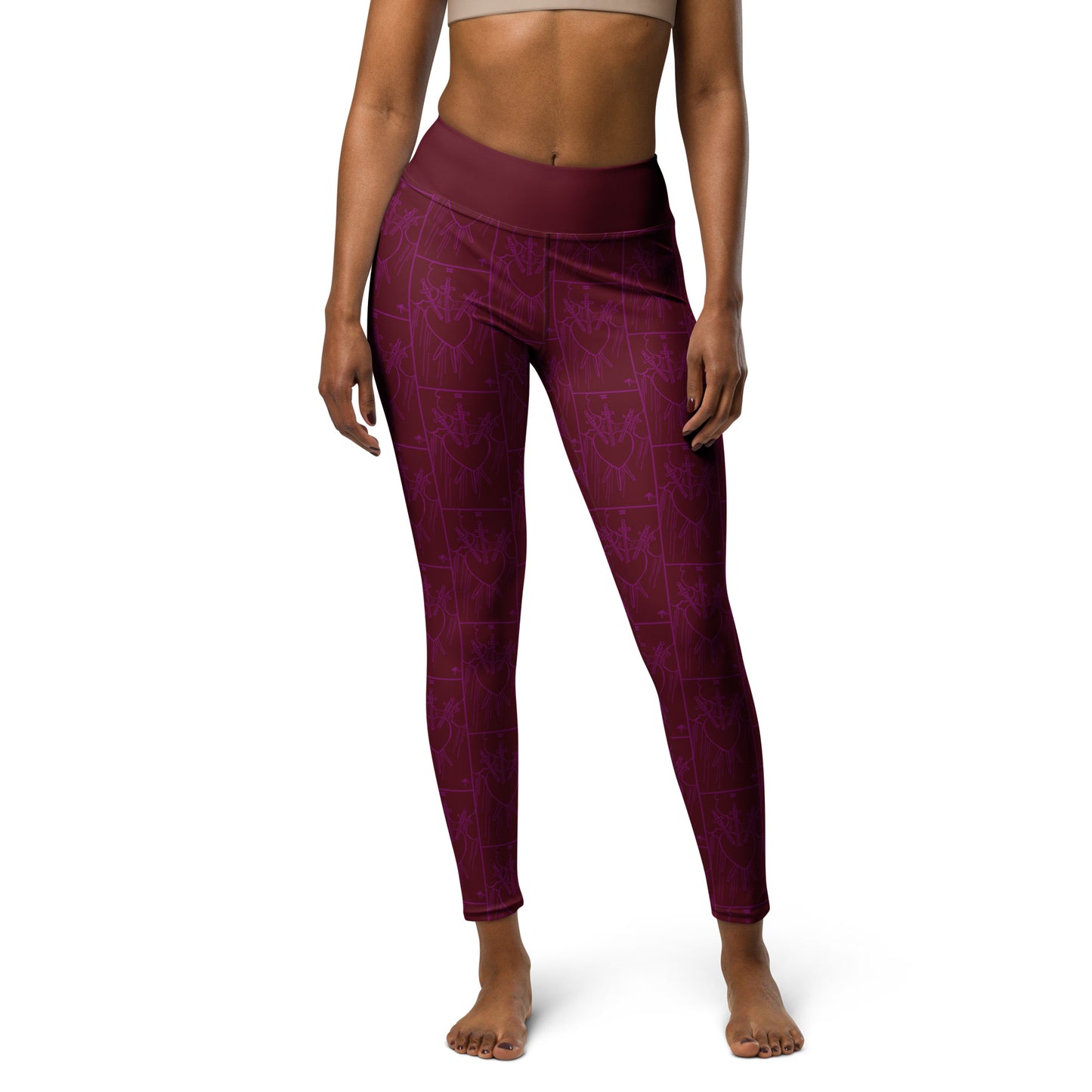 Three of Swords Tarot Card Yoga Leggings
