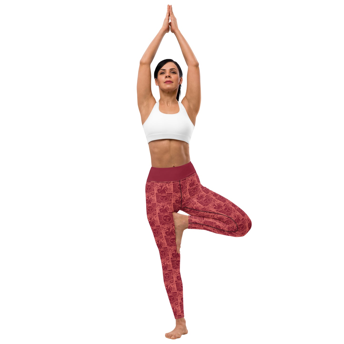 The Sun Tarot Card Yoga Leggings
