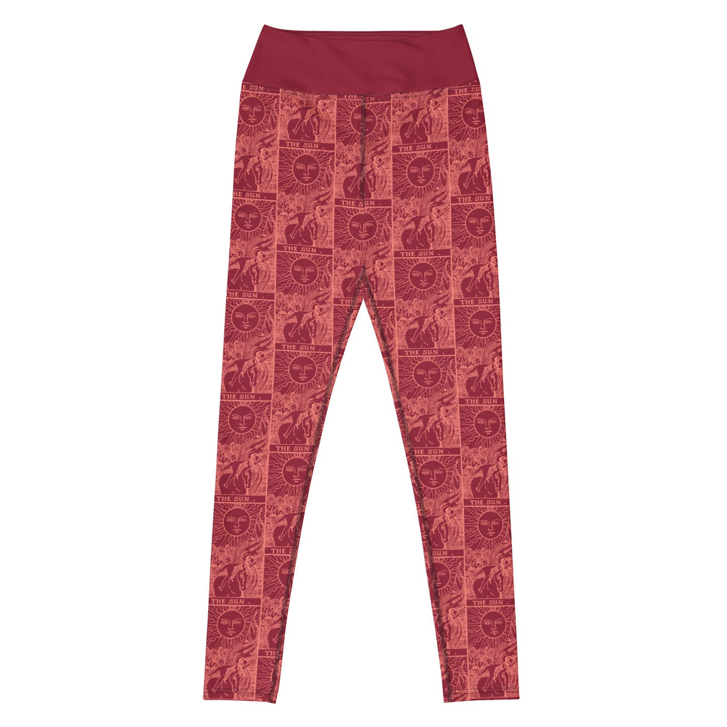 The Sun Tarot Card Yoga Leggings