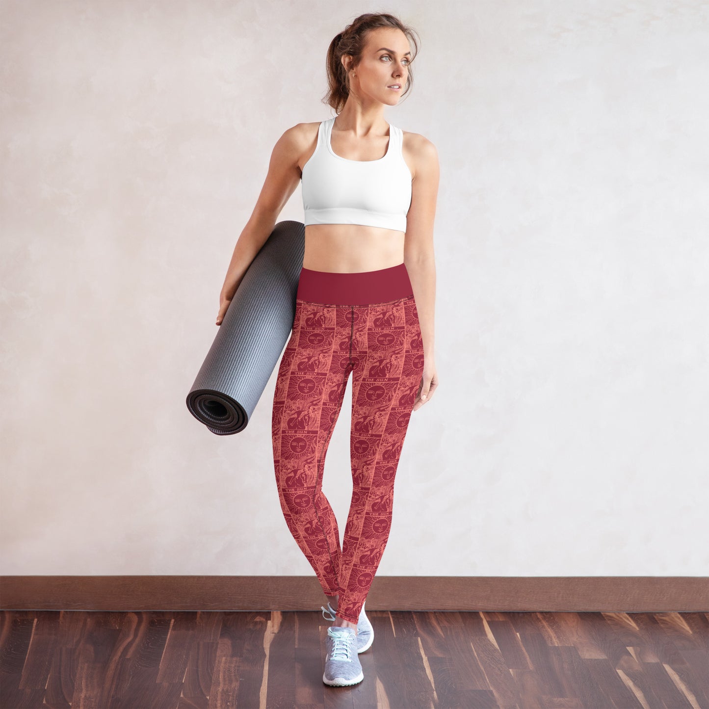 The Sun Tarot Card Yoga Leggings