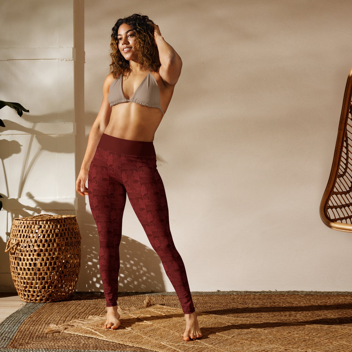 Temperance Tarot Card Yoga Leggings