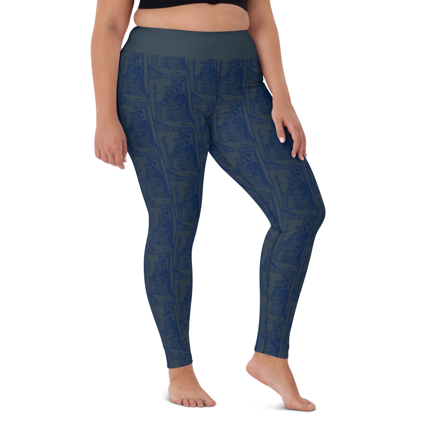 King of Wands Tarot Card Yoga Leggings