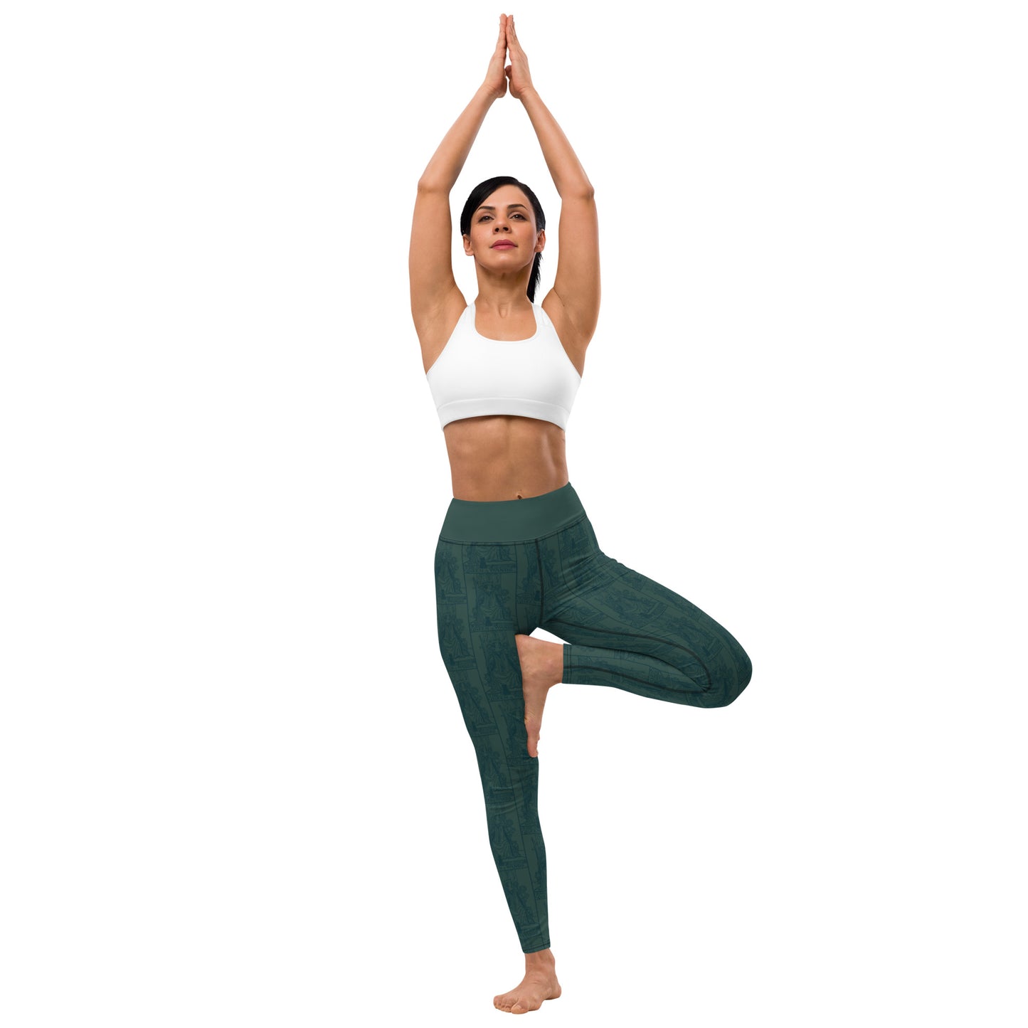 The Queen of Wands Card Yoga Leggings