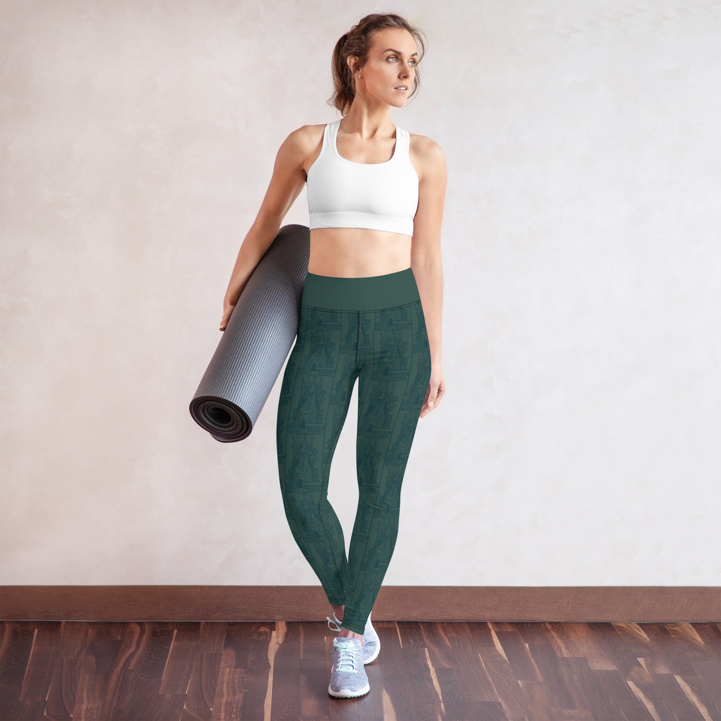 The Queen of Wands Card Yoga Leggings