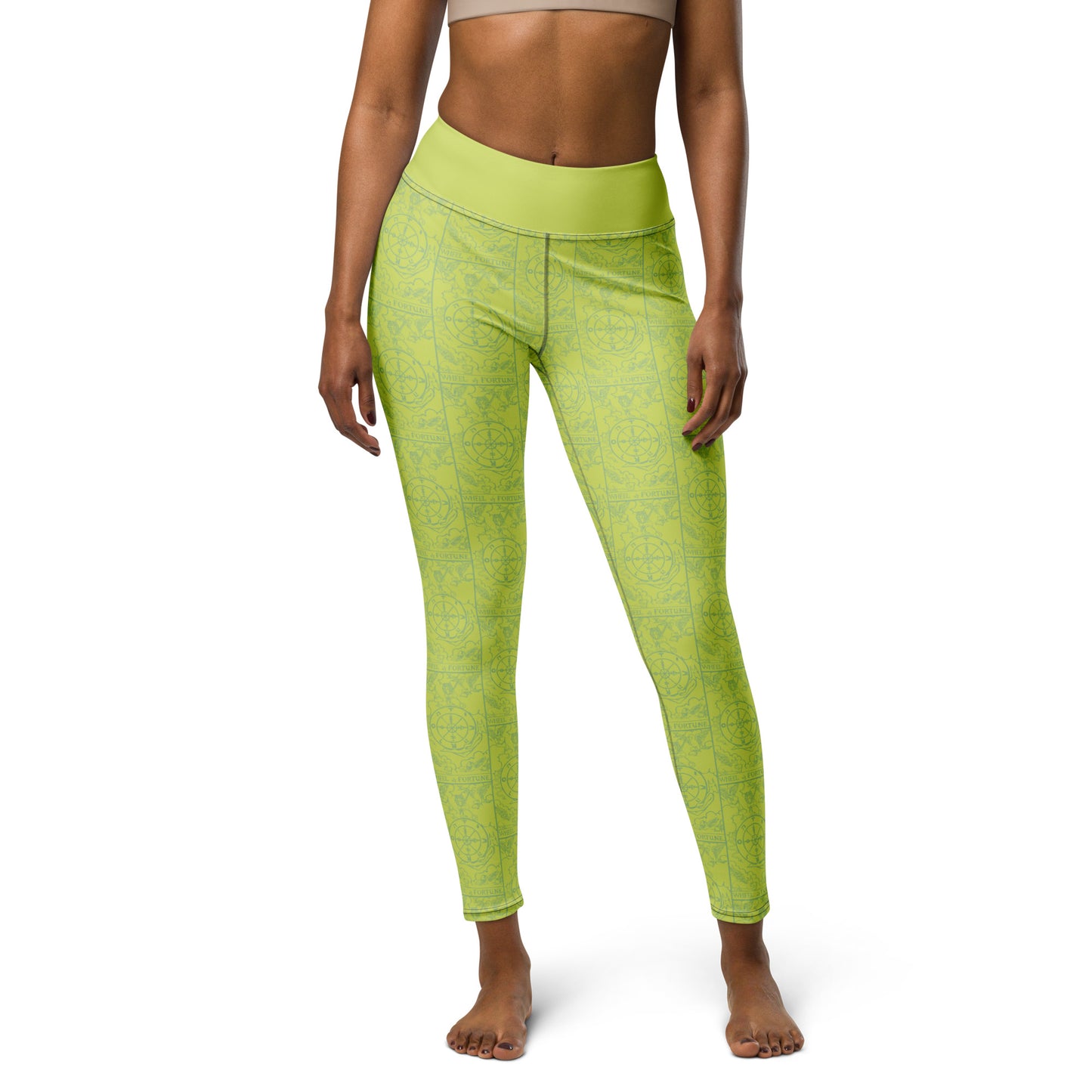 The Wheel of Fortune Card Yoga Leggings