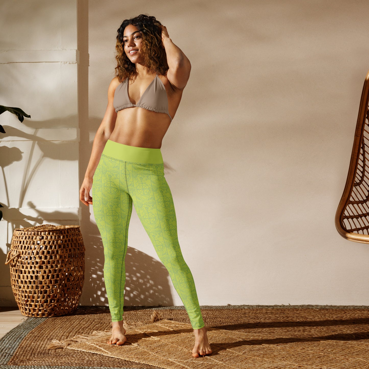 The Wheel of Fortune Card Yoga Leggings