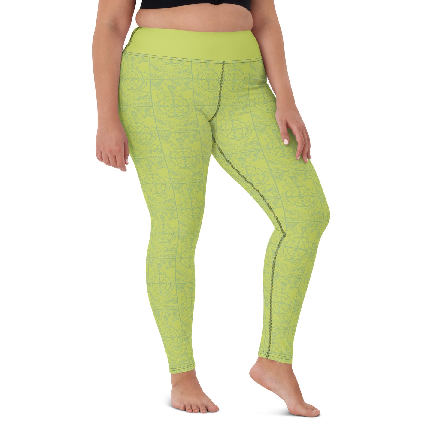 The Wheel of Fortune Card Yoga Leggings