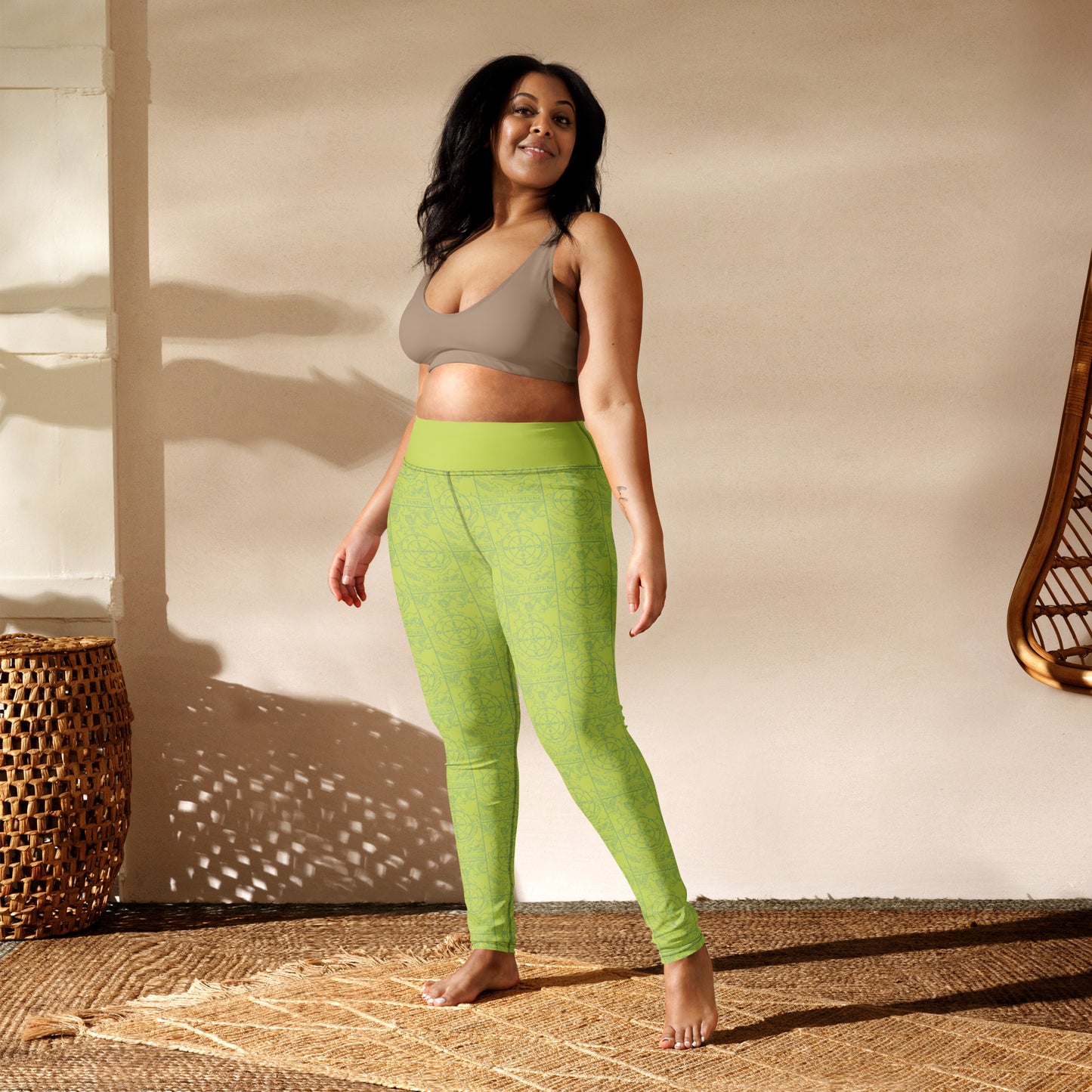 The Wheel of Fortune Card Yoga Leggings
