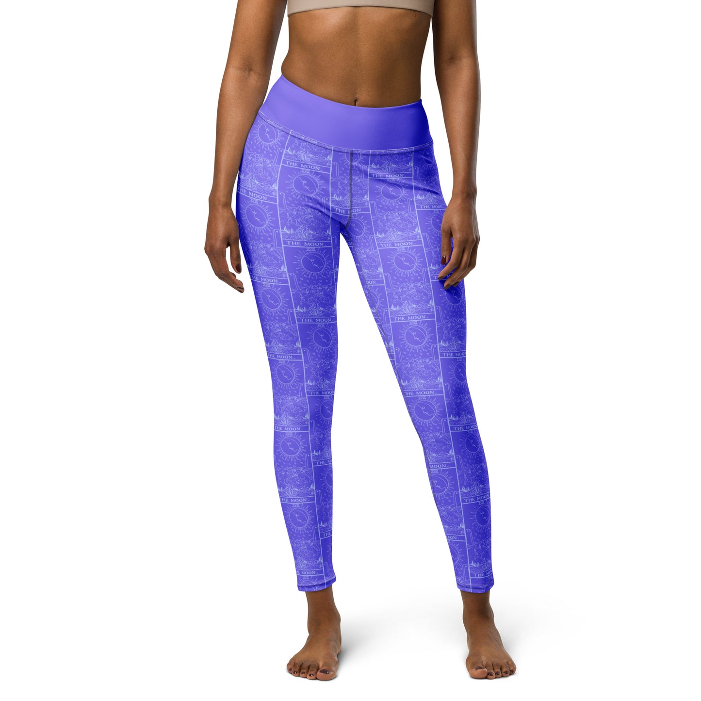 The Moon Tarot Card Yoga Leggings