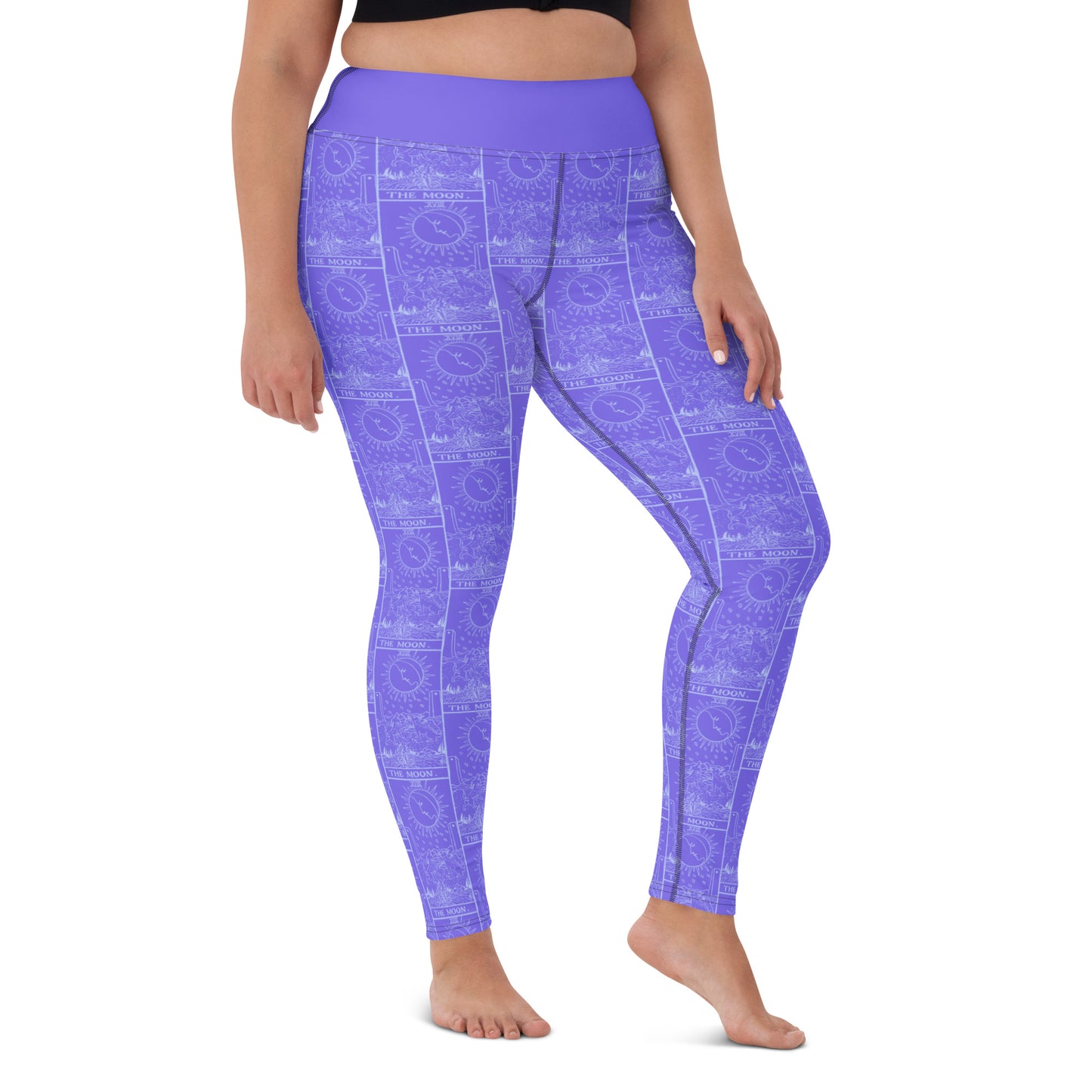 The Moon Tarot Card Yoga Leggings