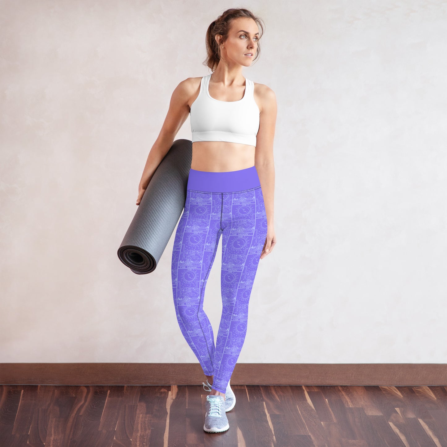 The Moon Tarot Card Yoga Leggings
