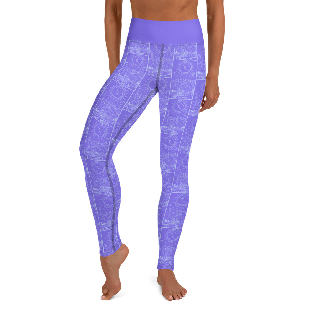 The Moon Tarot Card Yoga Leggings