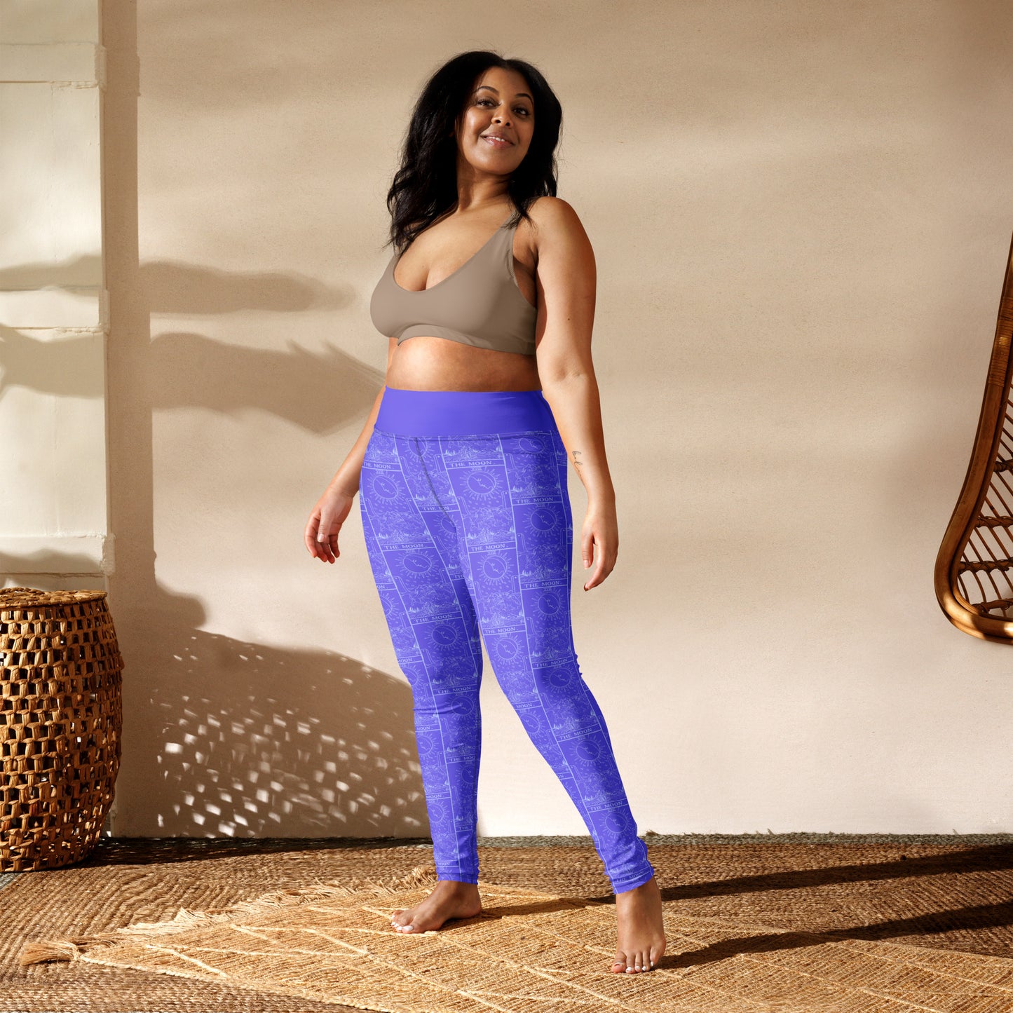 The Moon Tarot Card Yoga Leggings