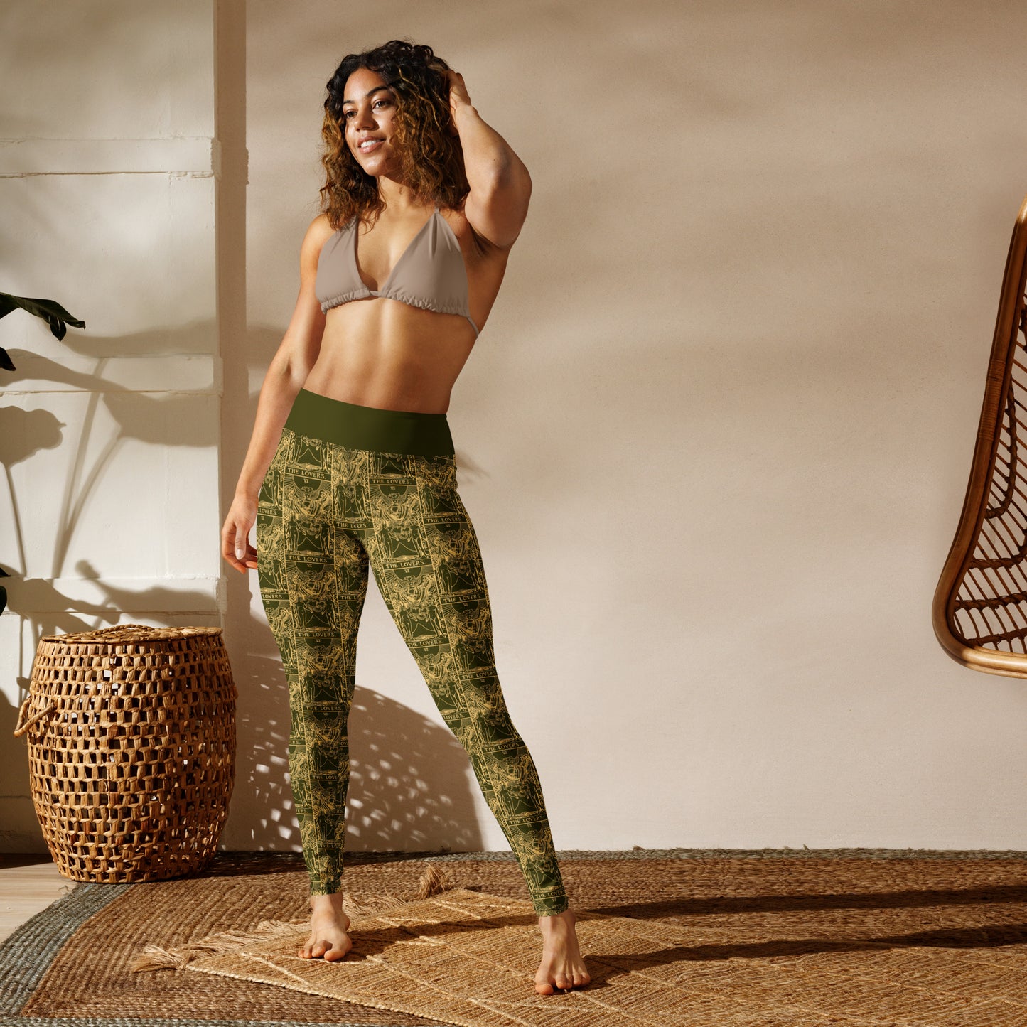 The Lovers Tarot Card Yoga Leggings
