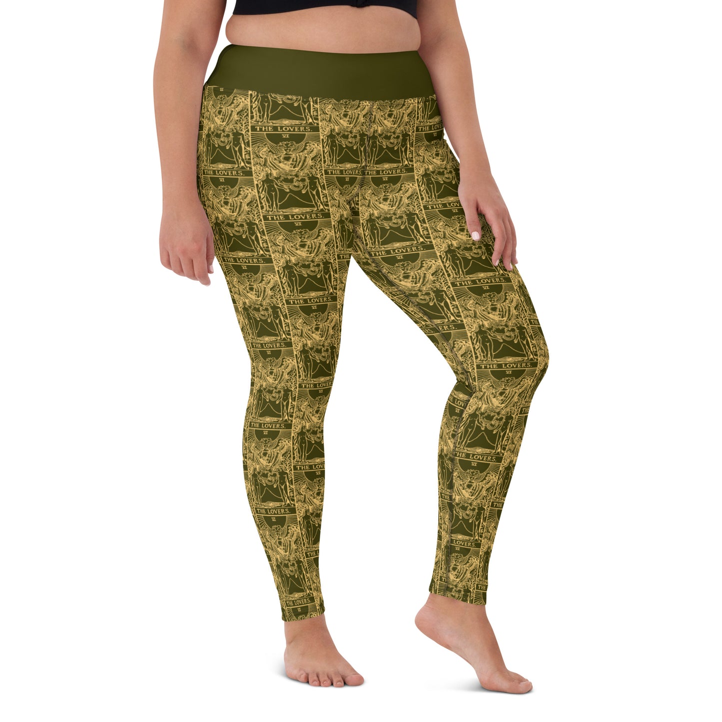 The Lovers Tarot Card Yoga Leggings