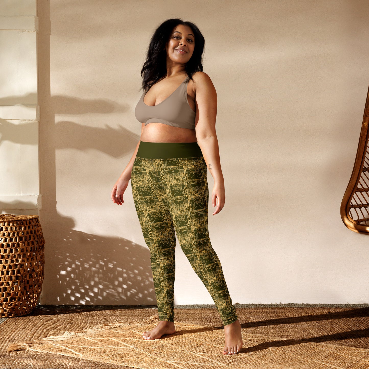 The Lovers Tarot Card Yoga Leggings