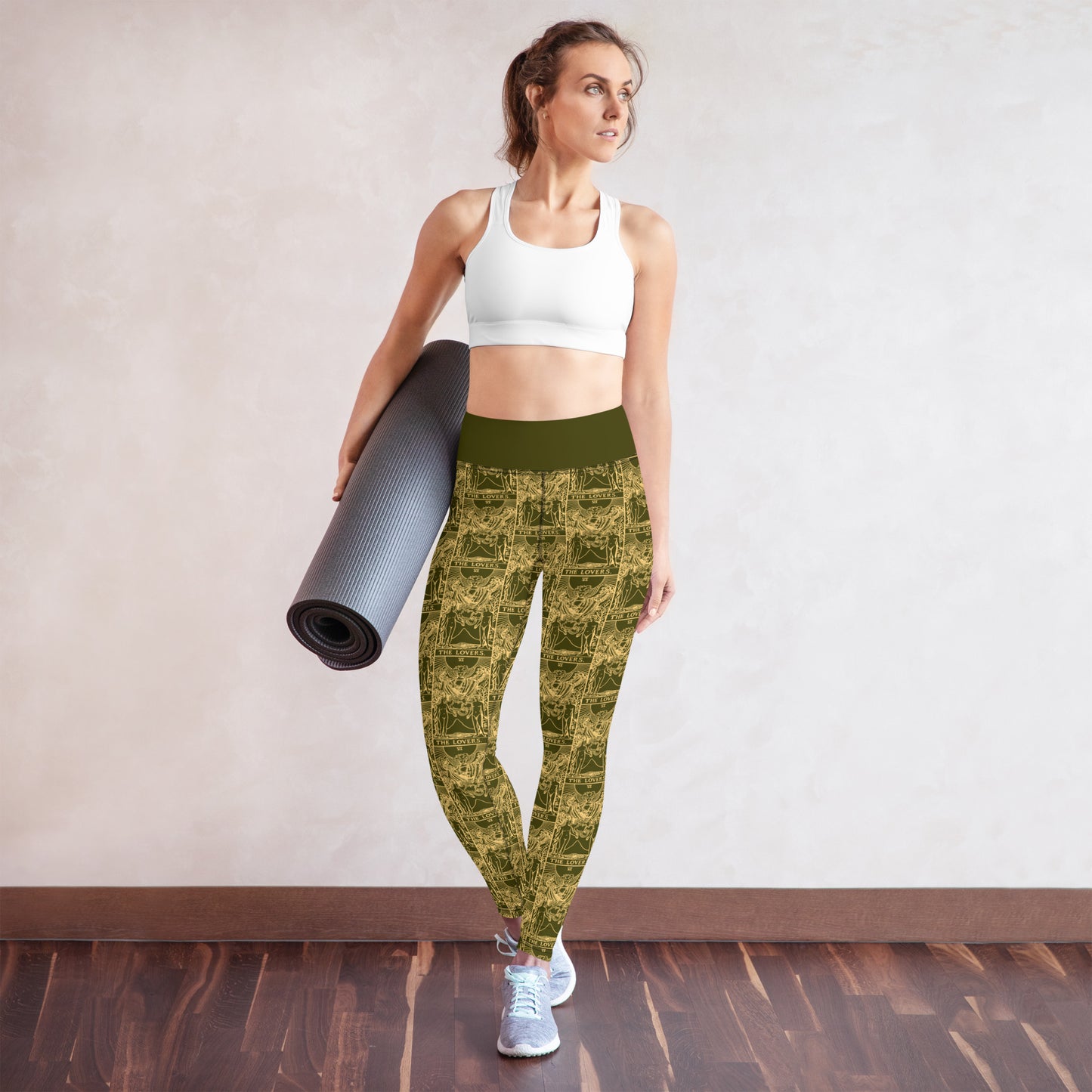 The Lovers Tarot Card Yoga Leggings
