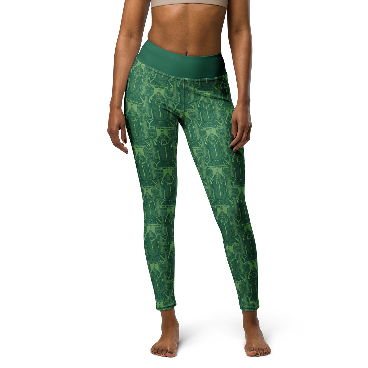 Hierophant Tarot Card Yoga Leggings