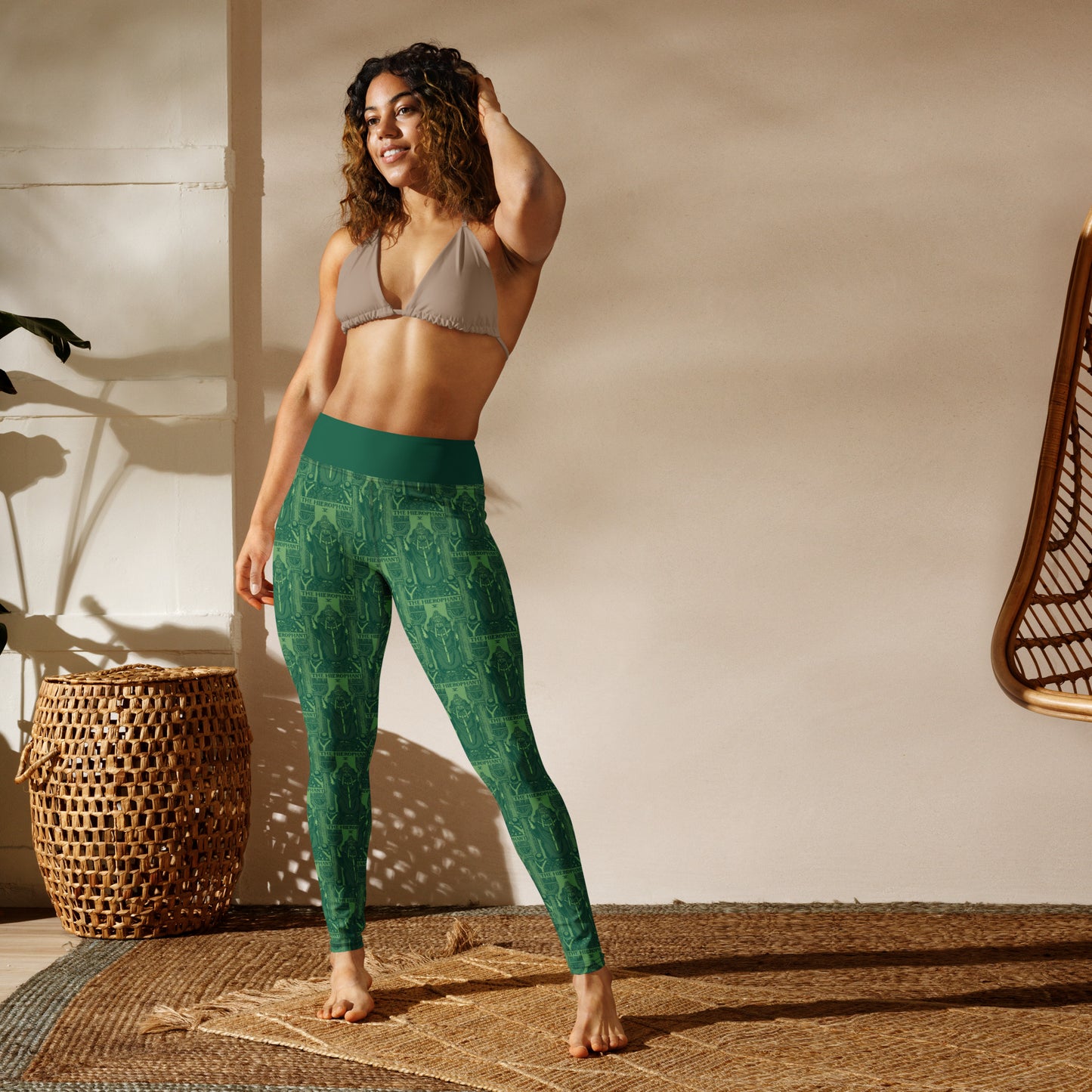 Hierophant Tarot Card Yoga Leggings