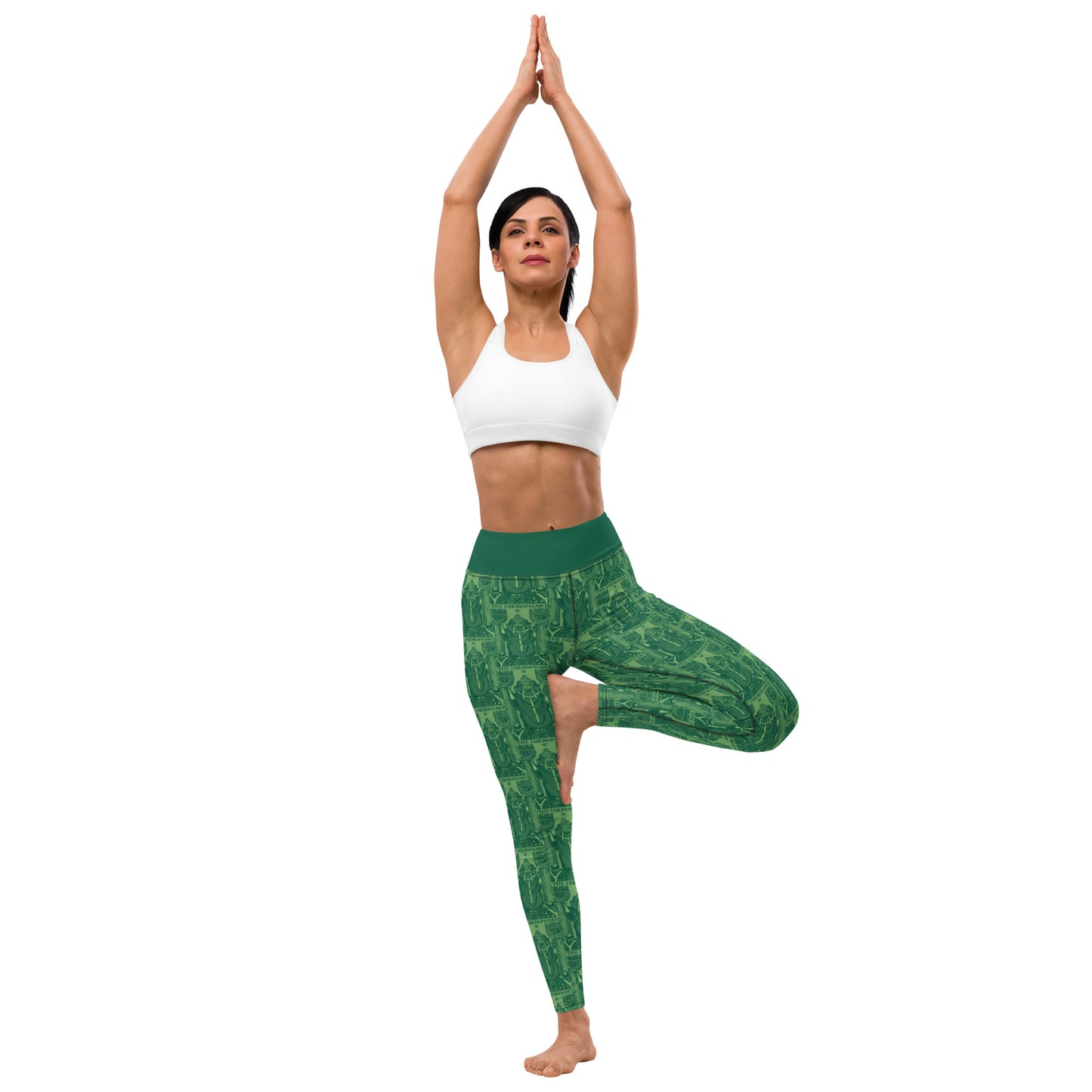 Hierophant Tarot Card Yoga Leggings