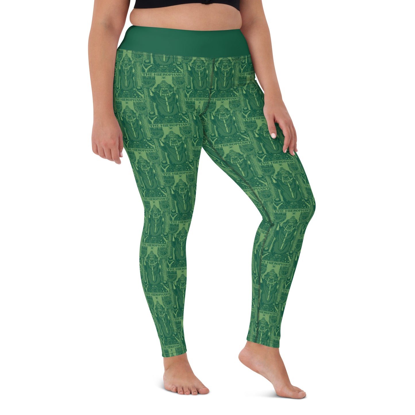 Hierophant Tarot Card Yoga Leggings