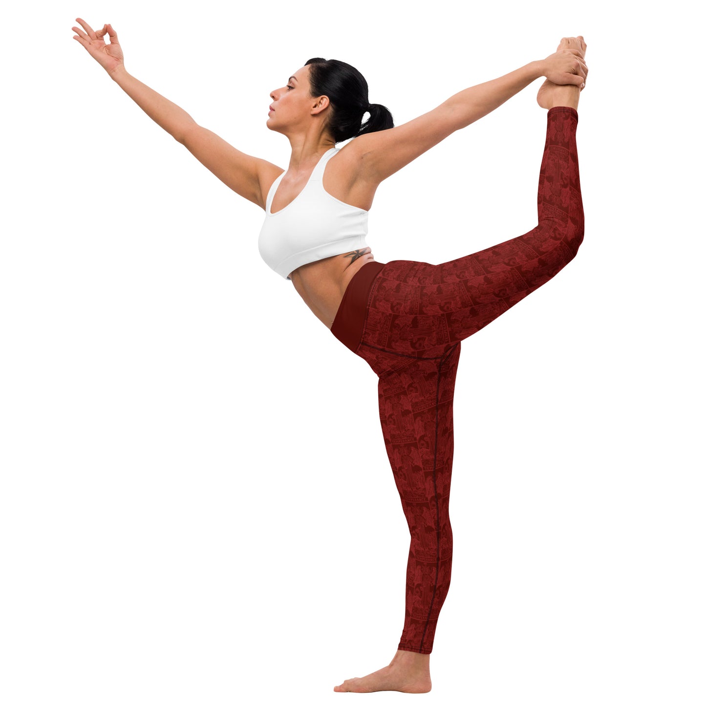 Temperance Tarot Card Yoga Leggings
