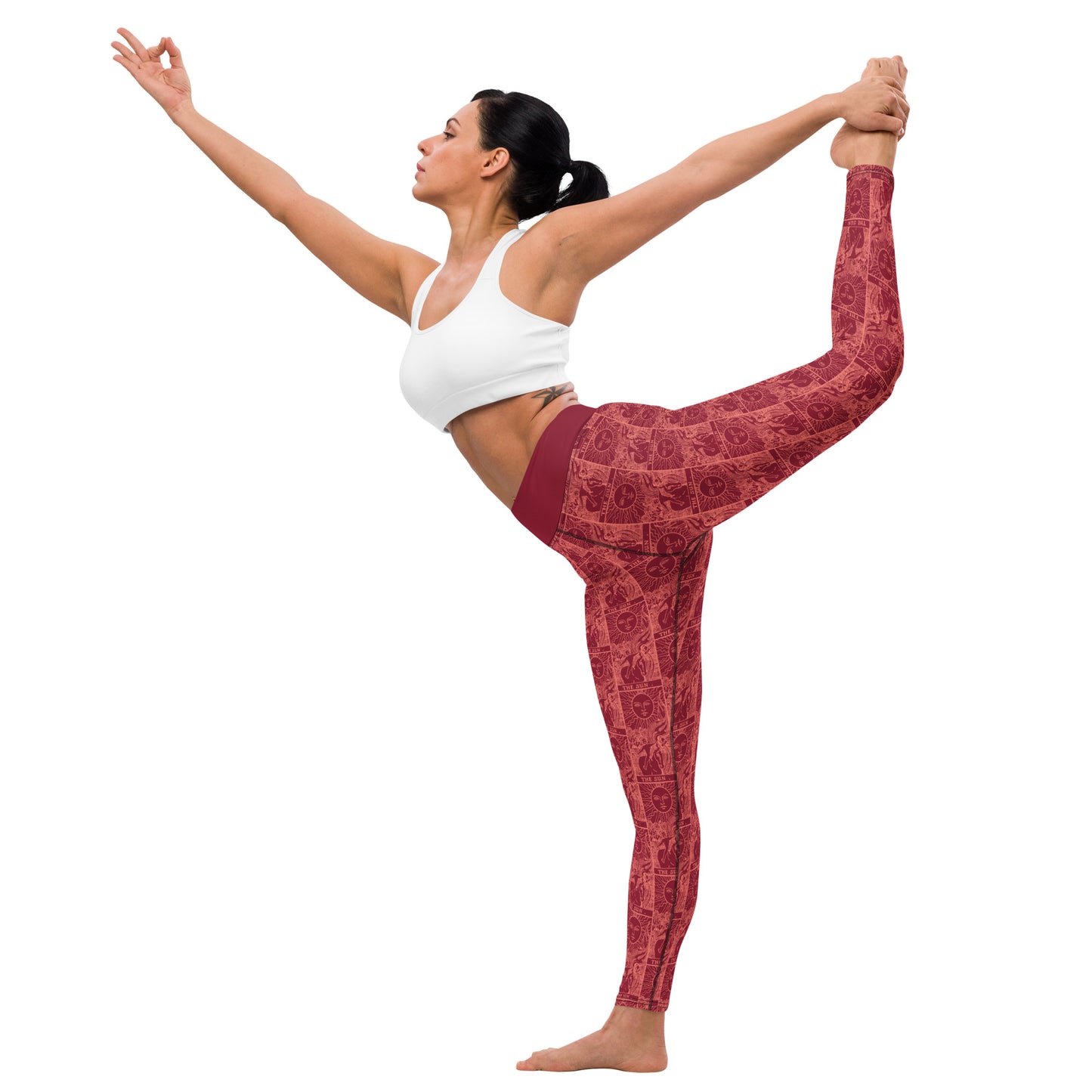 The Sun Tarot Card Yoga Leggings