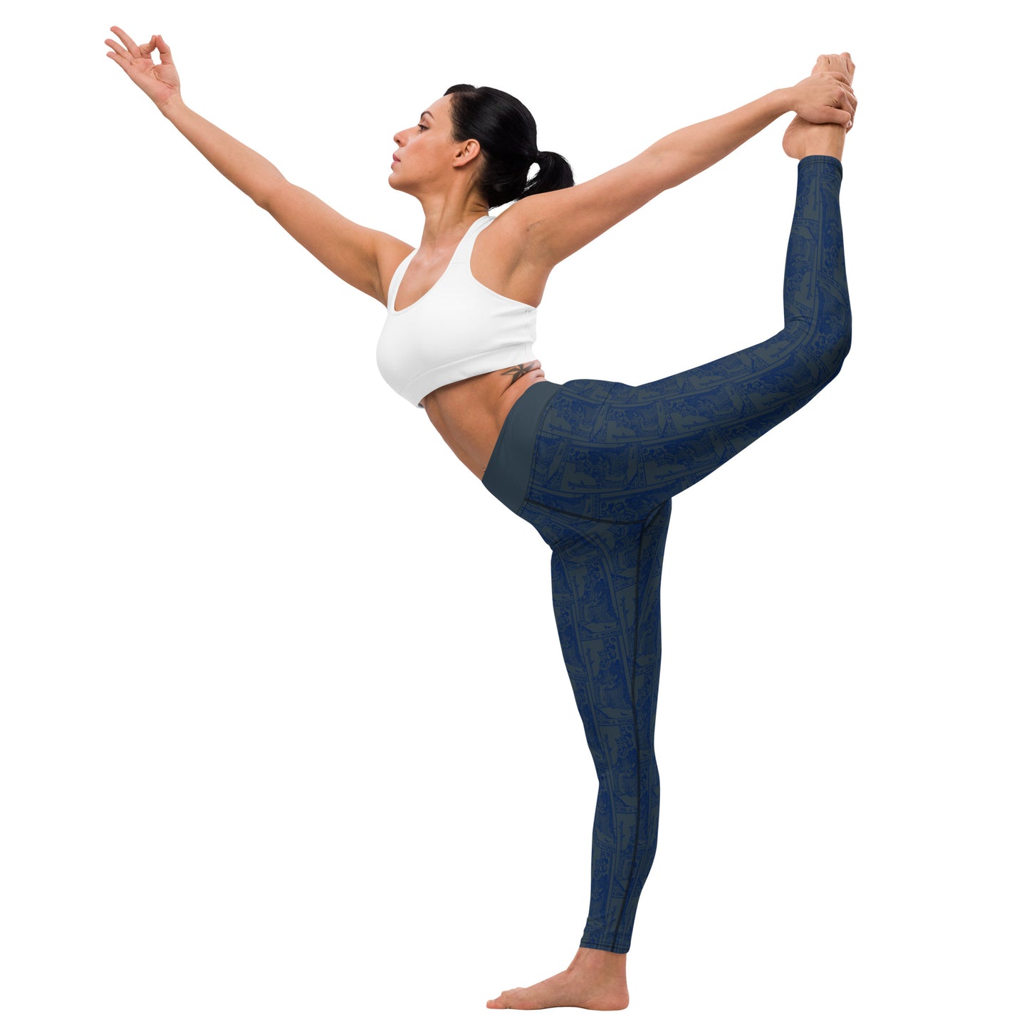 King of Wands Tarot Card Yoga Leggings