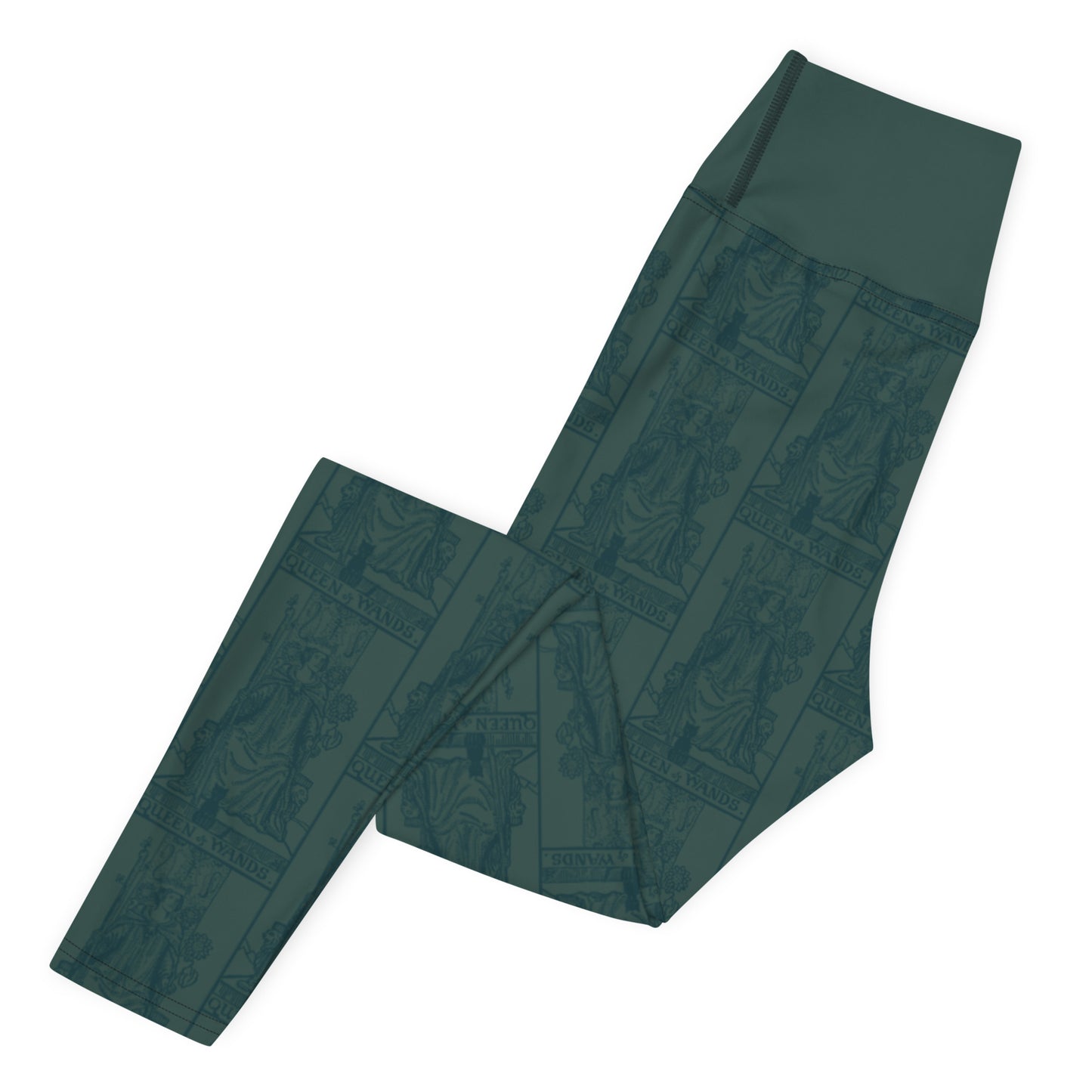 The Queen of Wands Card Yoga Leggings