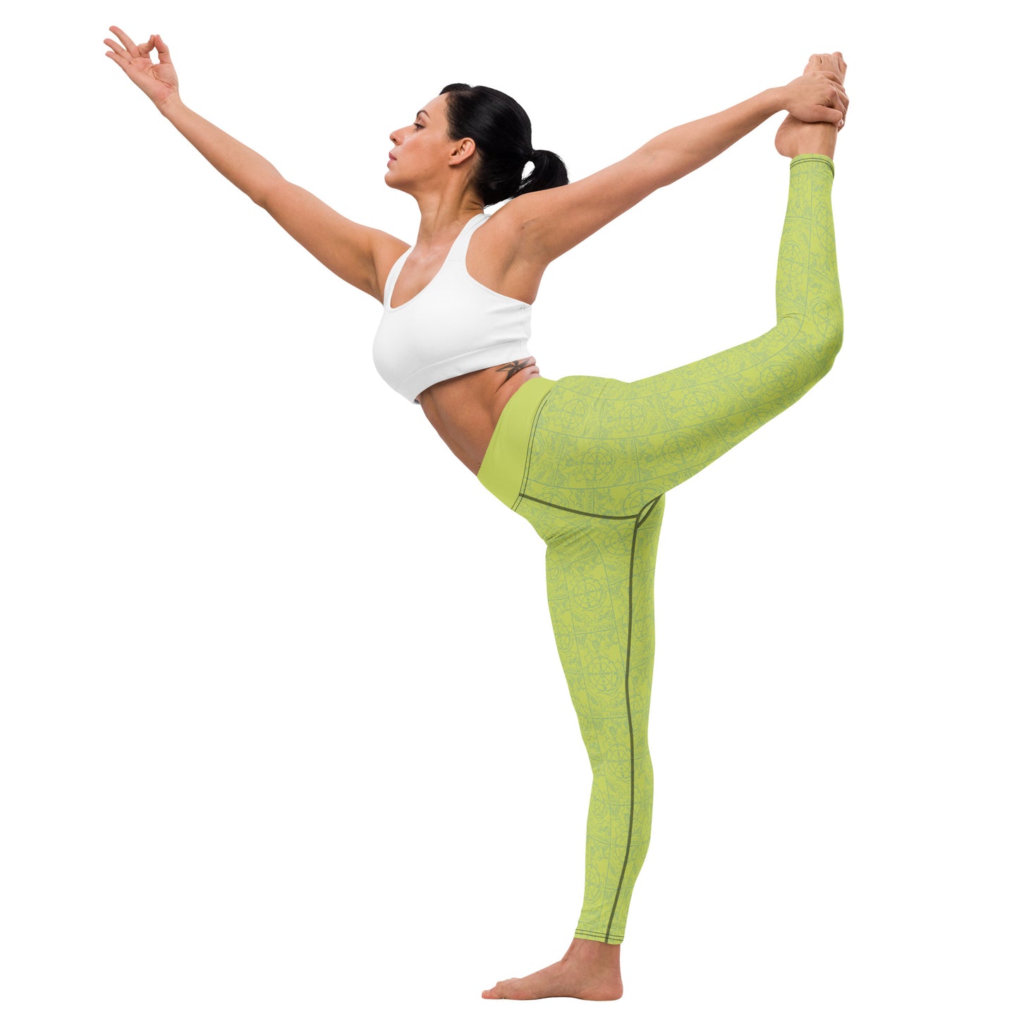 The Wheel of Fortune Card Yoga Leggings