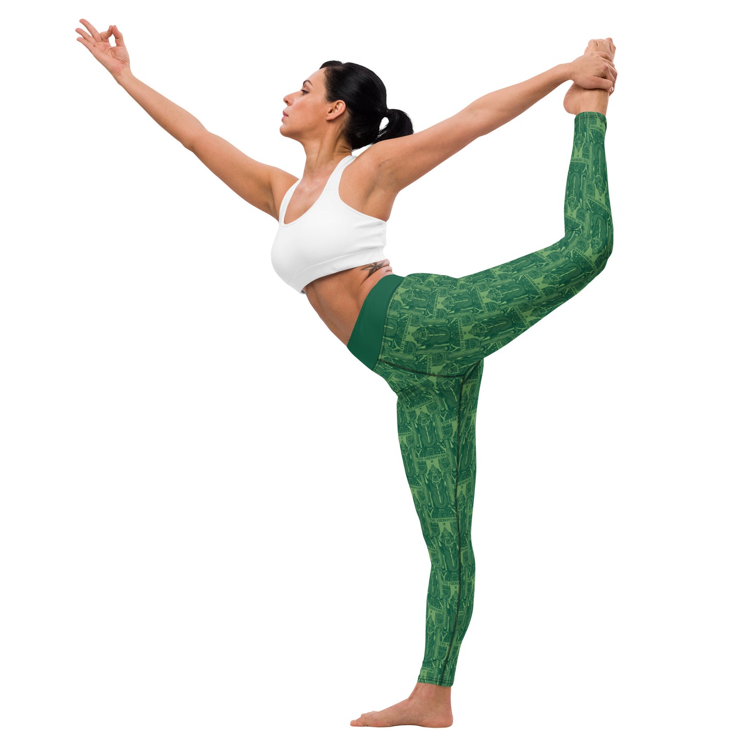 Hierophant Tarot Card Yoga Leggings