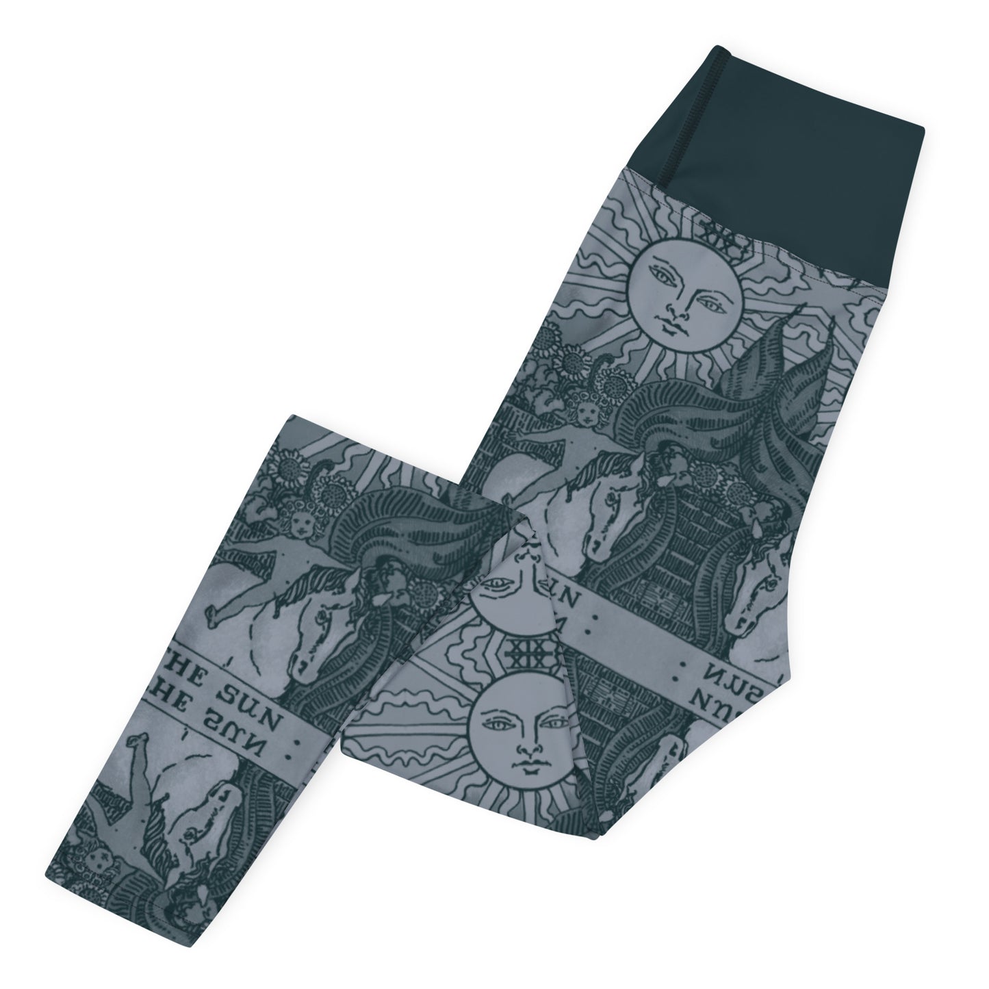 The Sun Tarot Card Yoga Leggings