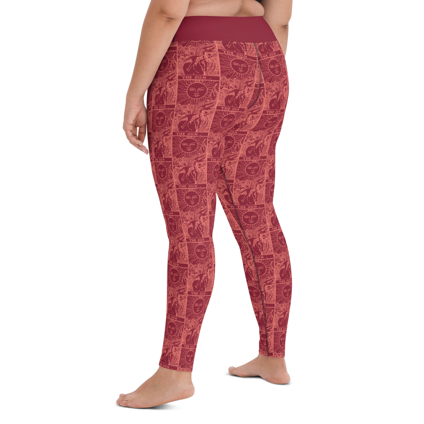 The Sun Tarot Card Yoga Leggings