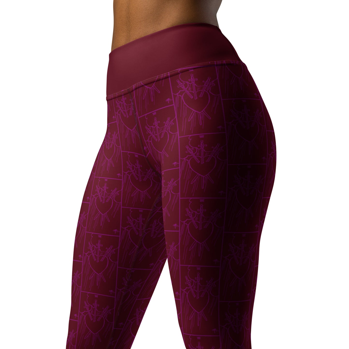 Three of Swords Tarot Card Yoga Leggings