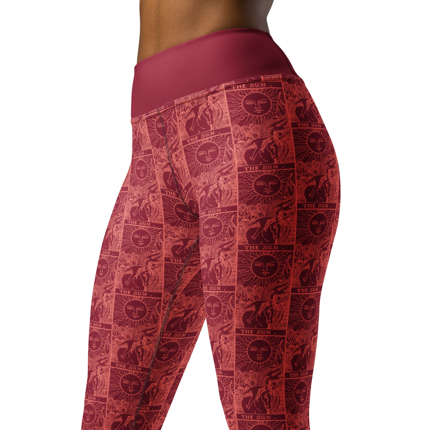 The Sun Tarot Card Yoga Leggings