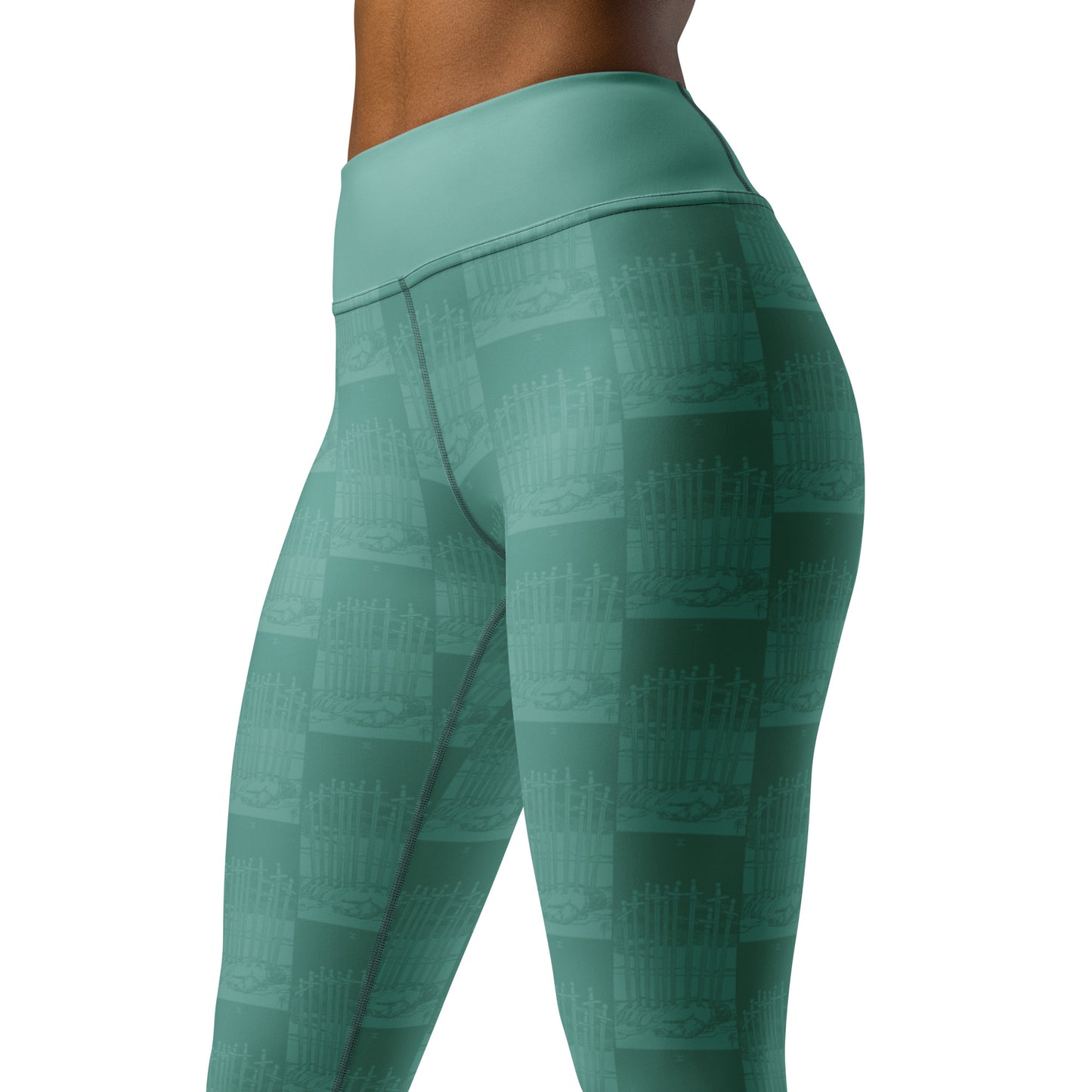 The Ten of Swords Card Yoga Leggings