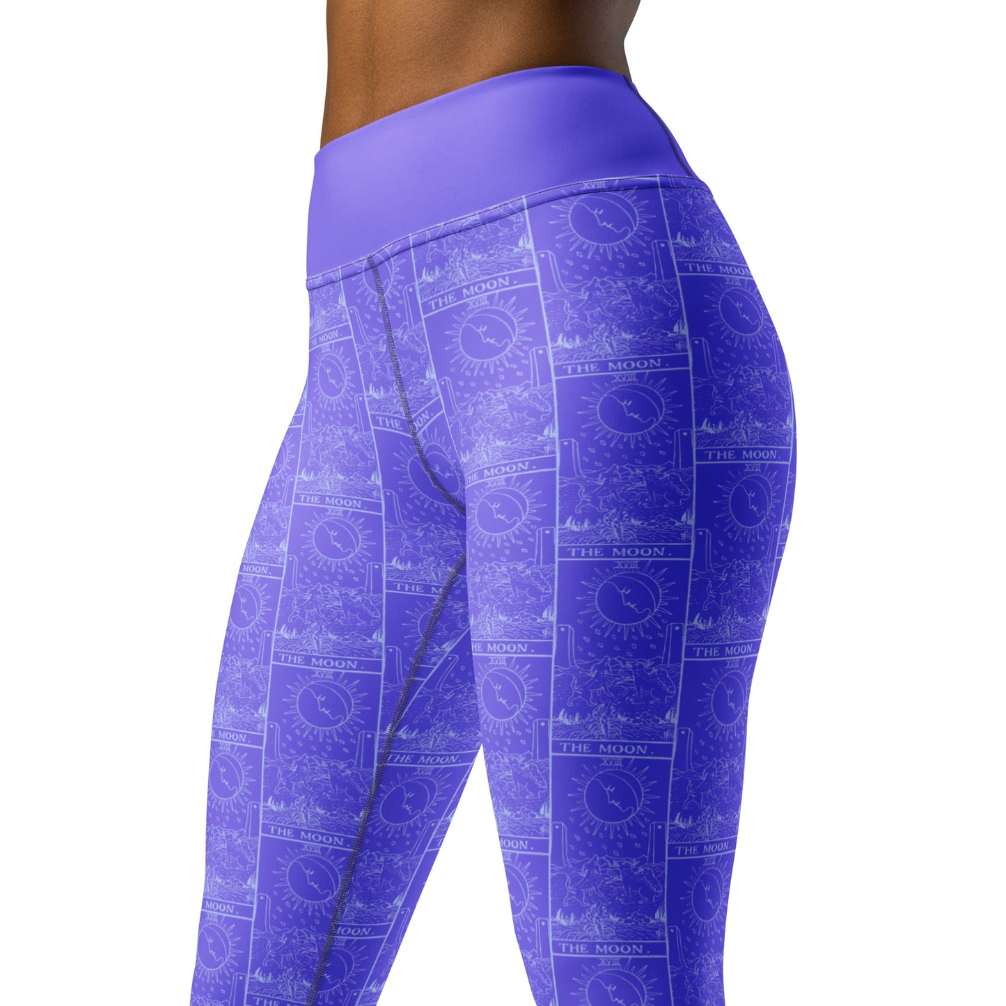 The Moon Tarot Card Yoga Leggings