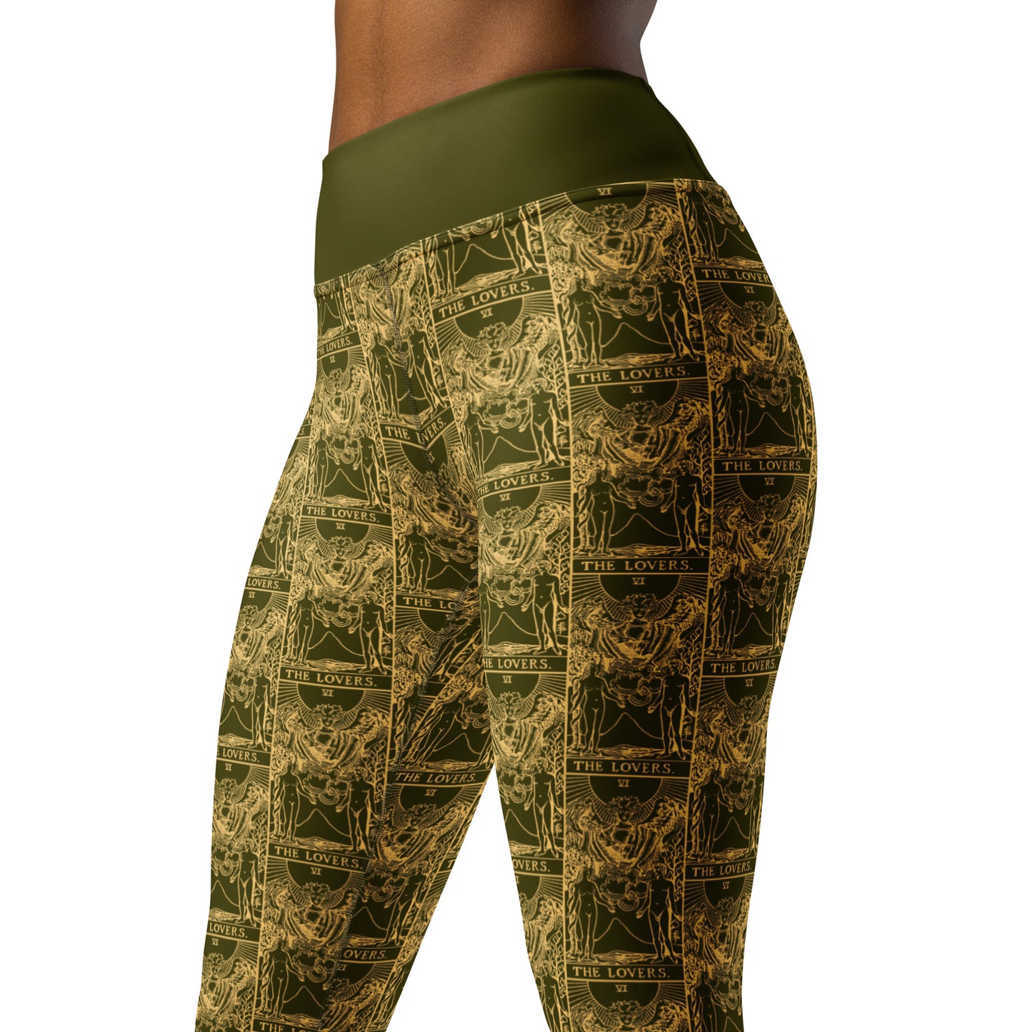 The Lovers Tarot Card Yoga Leggings