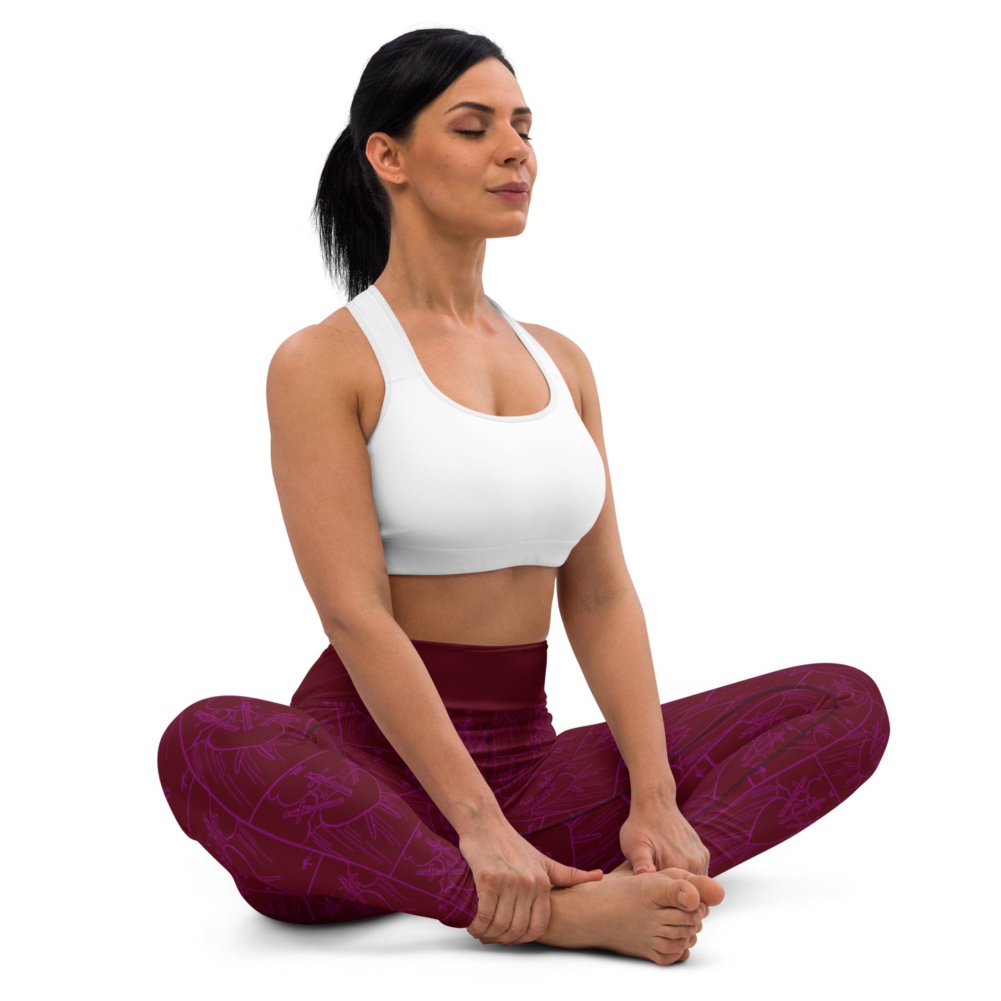 Three of Swords Tarot Card Yoga Leggings