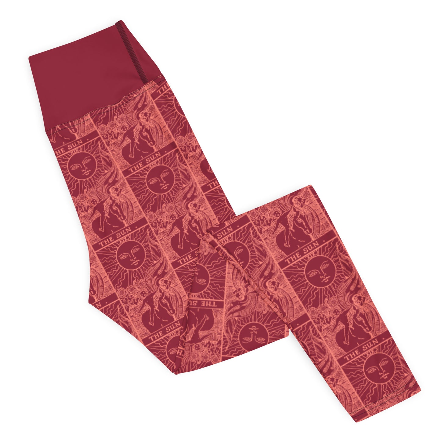The Sun Tarot Card Yoga Leggings