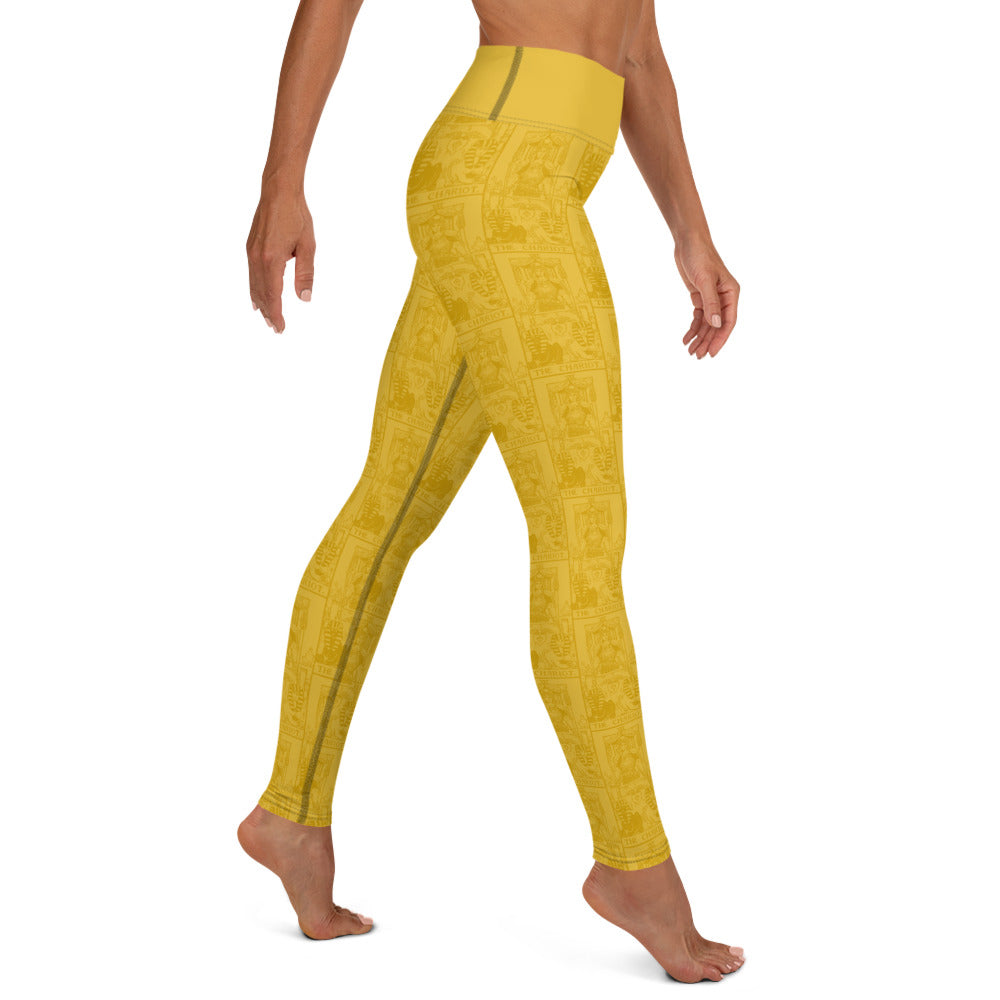 The Chariot Tarot Card Yoga Leggings
