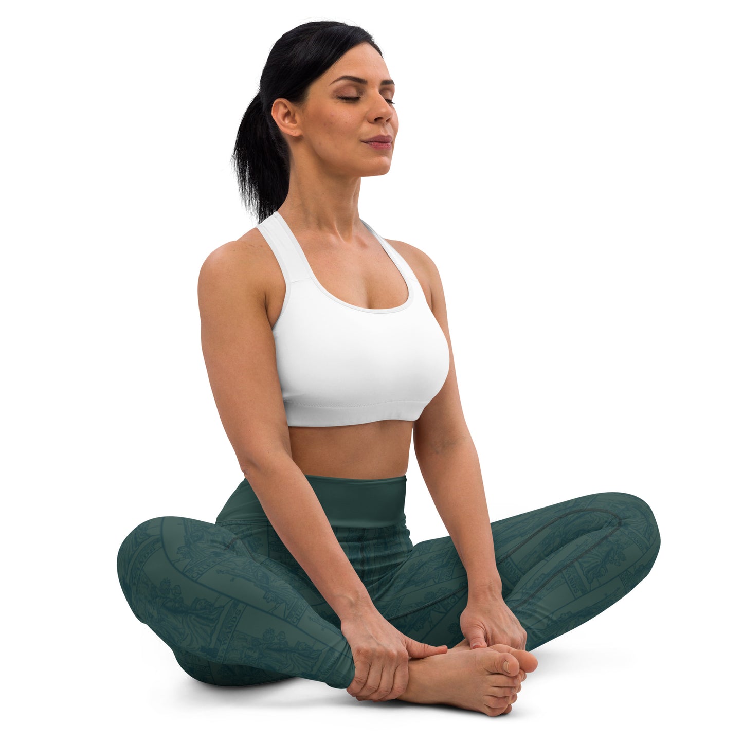 The Queen of Wands Card Yoga Leggings