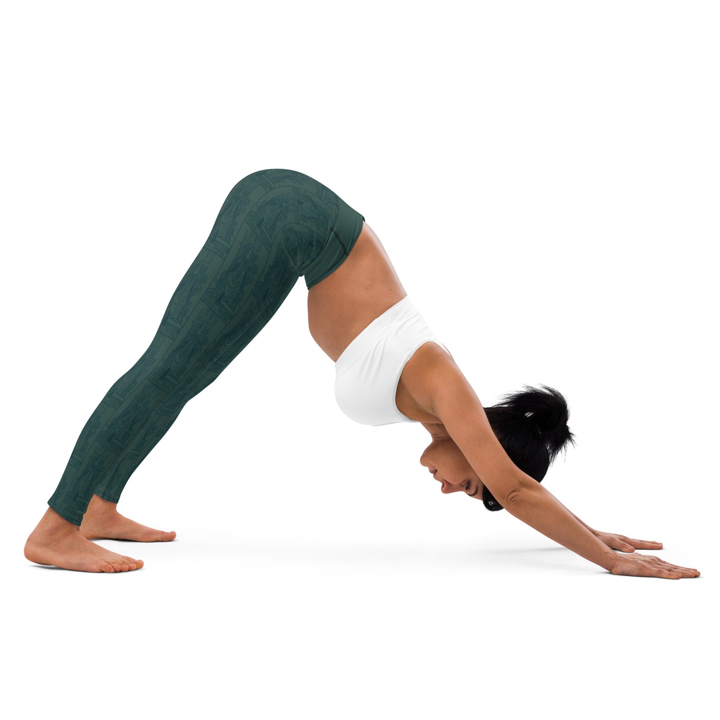 The Queen of Wands Card Yoga Leggings