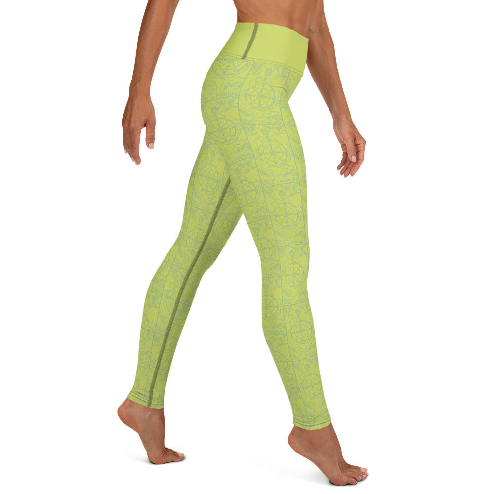 The Wheel of Fortune Card Yoga Leggings