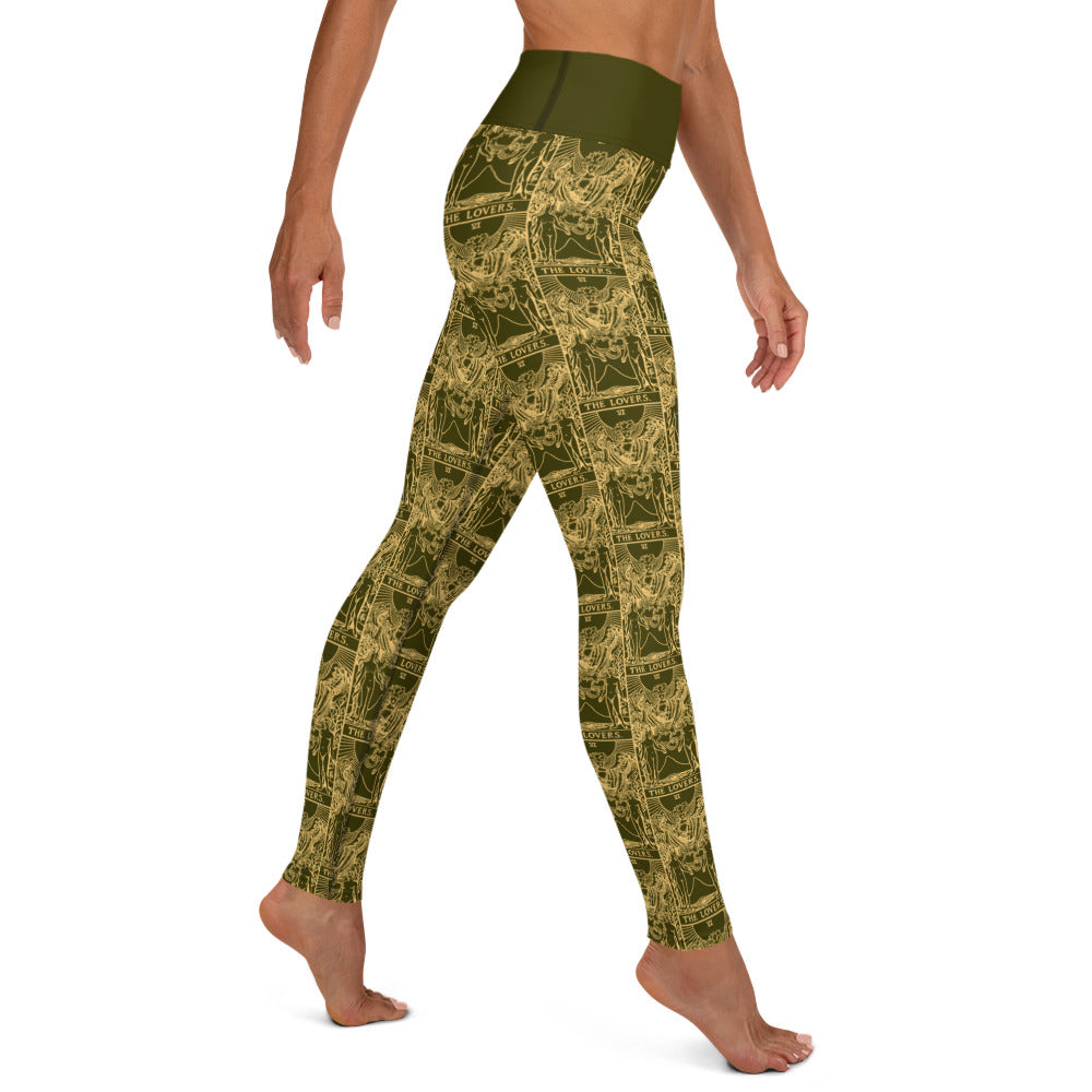 The Lovers Tarot Card Yoga Leggings