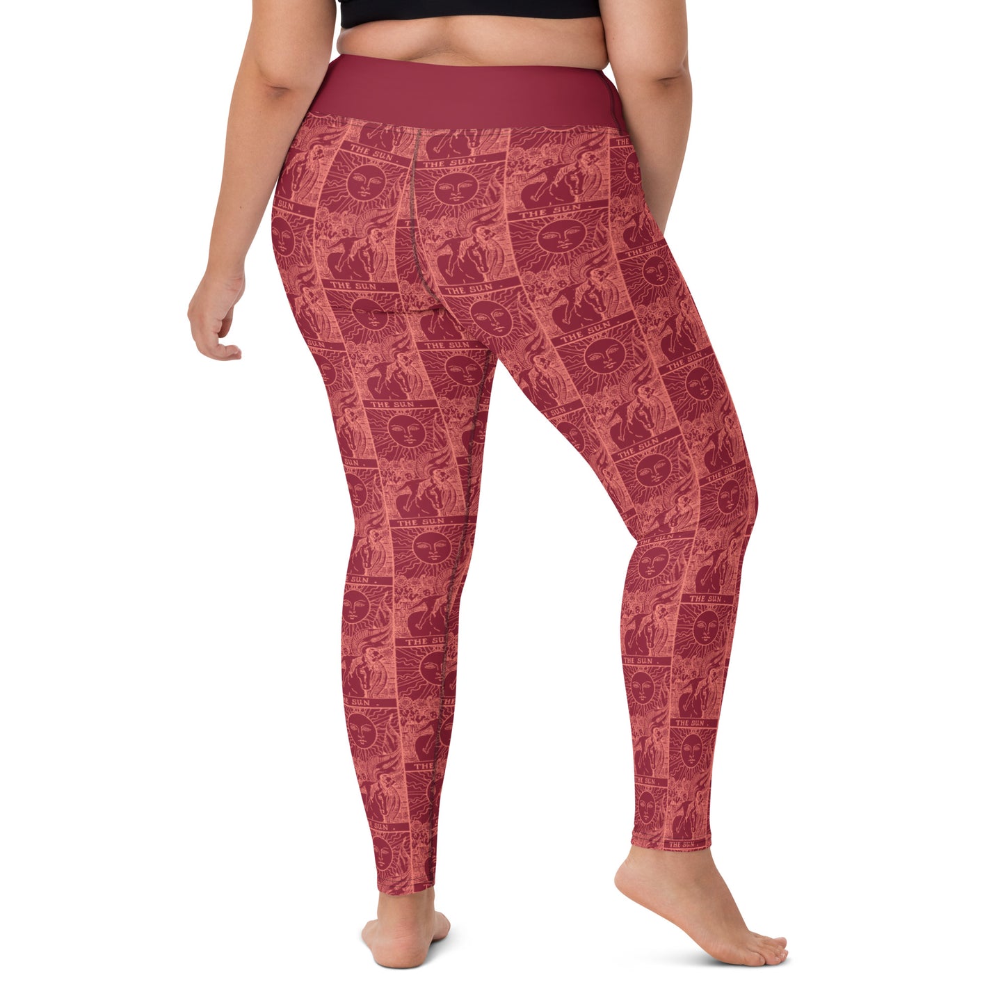 The Sun Tarot Card Yoga Leggings