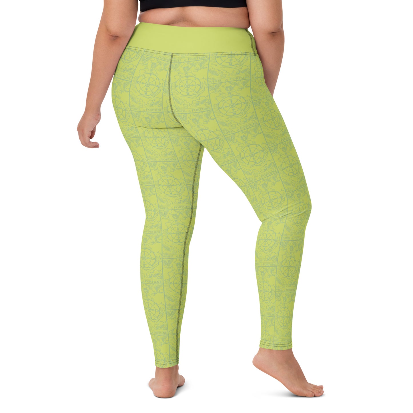 The Wheel of Fortune Card Yoga Leggings