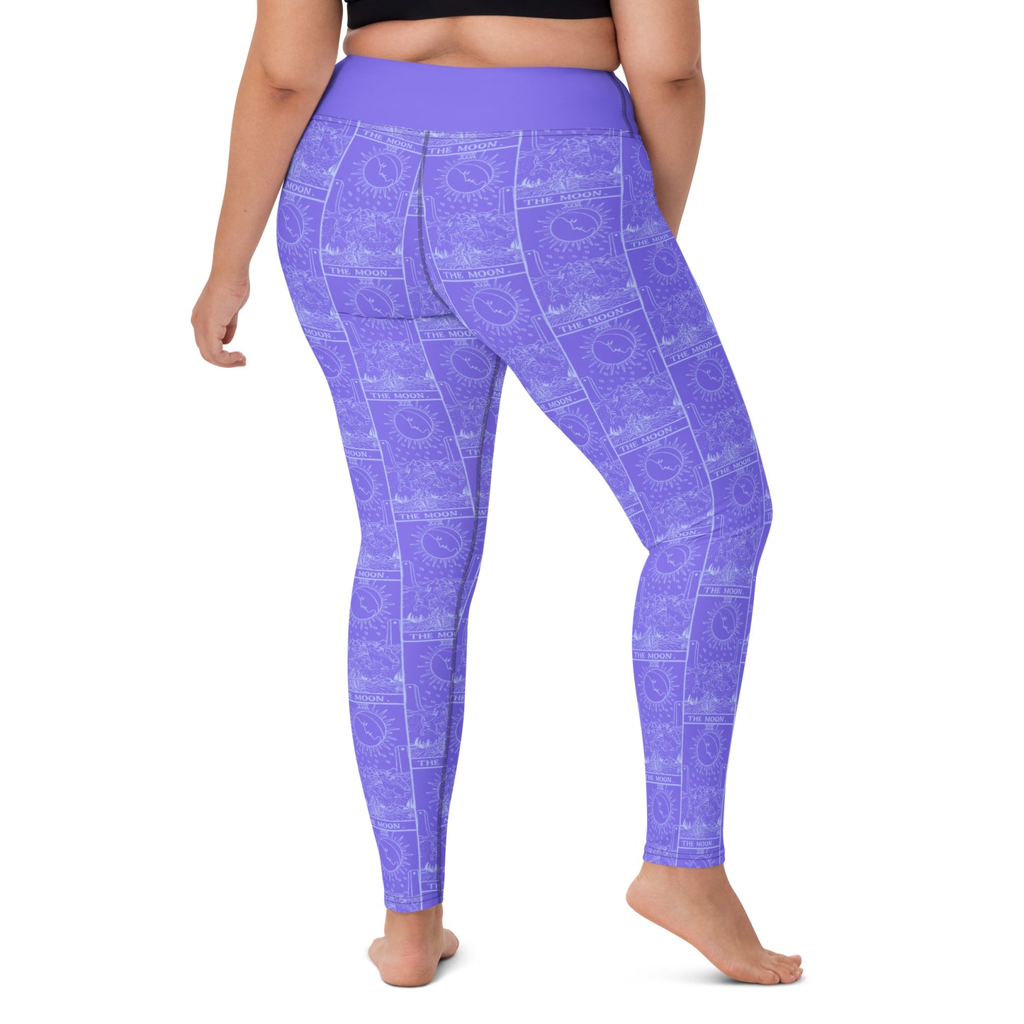 The Moon Tarot Card Yoga Leggings