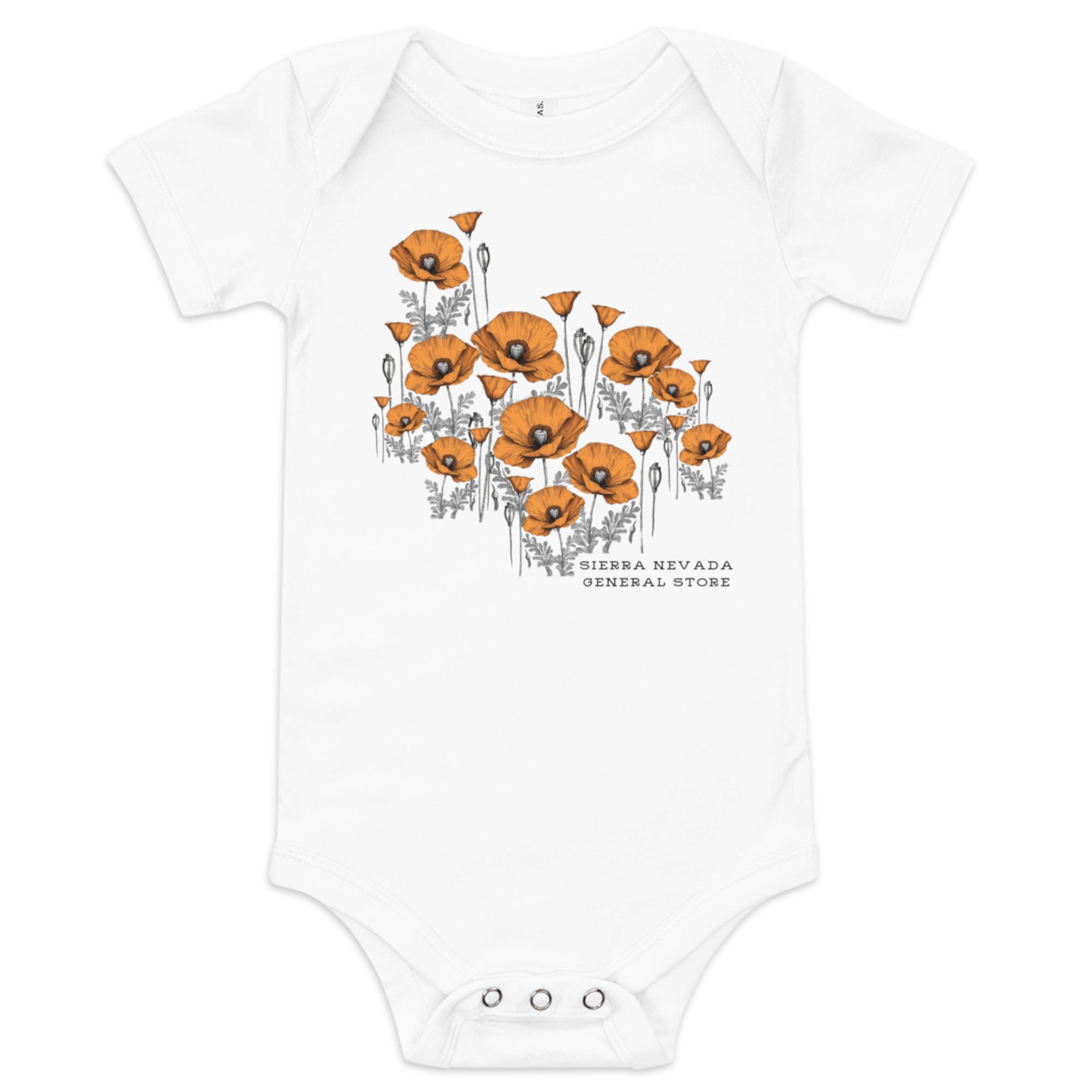 California Poppies One Piece for Babies – Sierra Nevada
